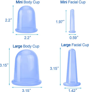 Cupping Therapy Set Silicone Anti Cellulite Body and Facial Vacuum Suction Cups